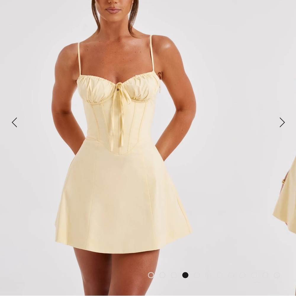 BabyBoo Yellow Lacey Mini Corset Dress